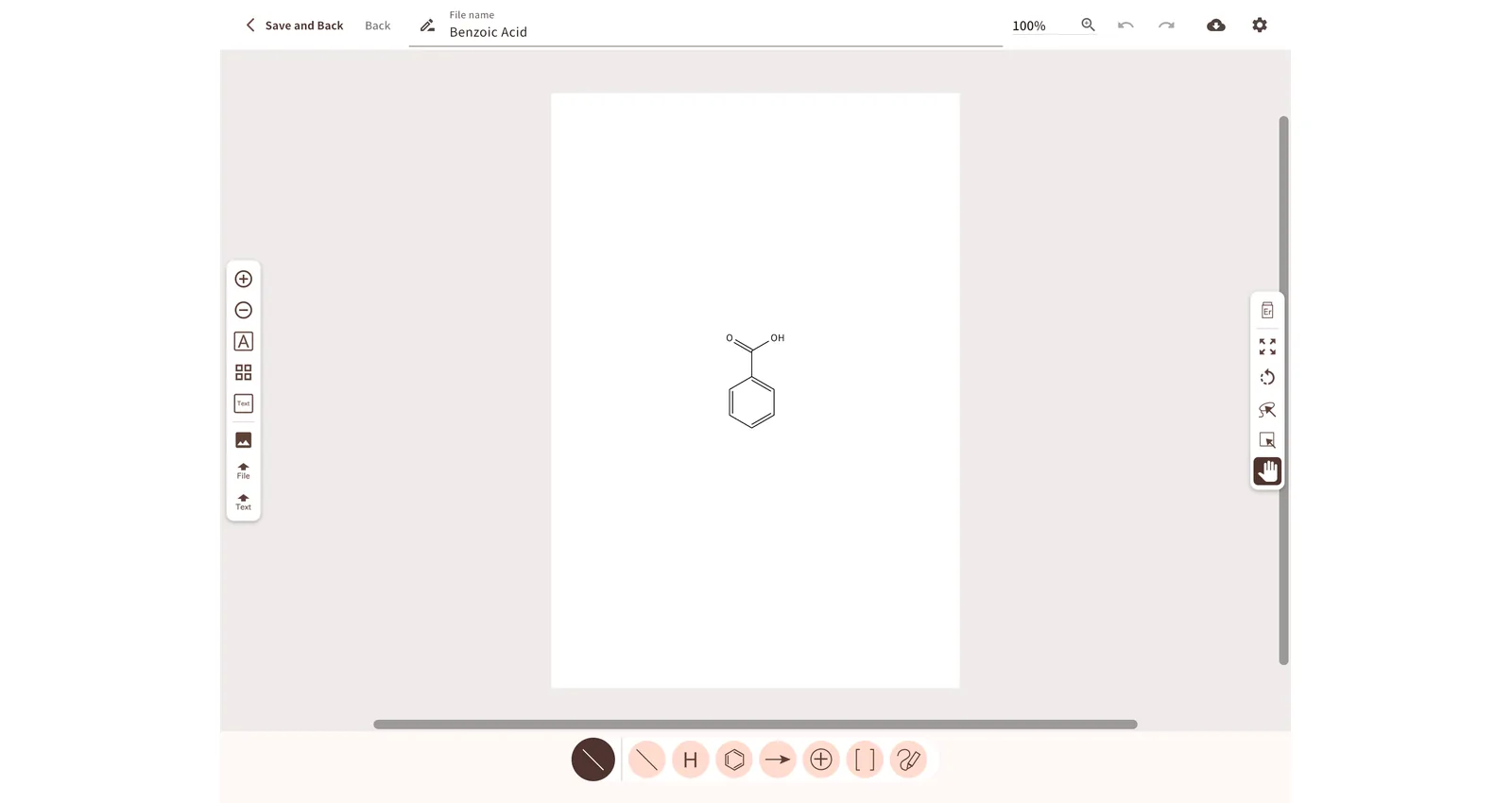 ChemGraphic 2 structure editor on iPad